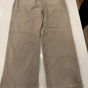 Elegant Tan Wide Leg Jeans